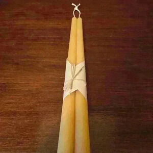 100% Pure Beeswax Candles - Taper: Slim Smooth -  Handmade, Hand Crafted